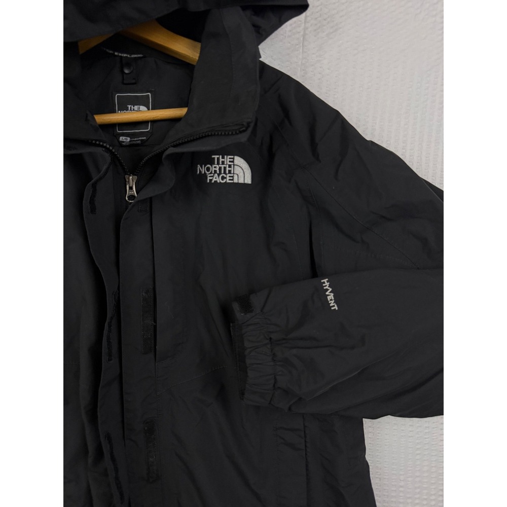The North Face HyVent Triclimate Jacket Womens L Black Waterproof Shell Hooded